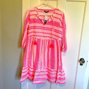 Marks & Spencer Cotton Rich Jacquard Mini Smock Beach Dress